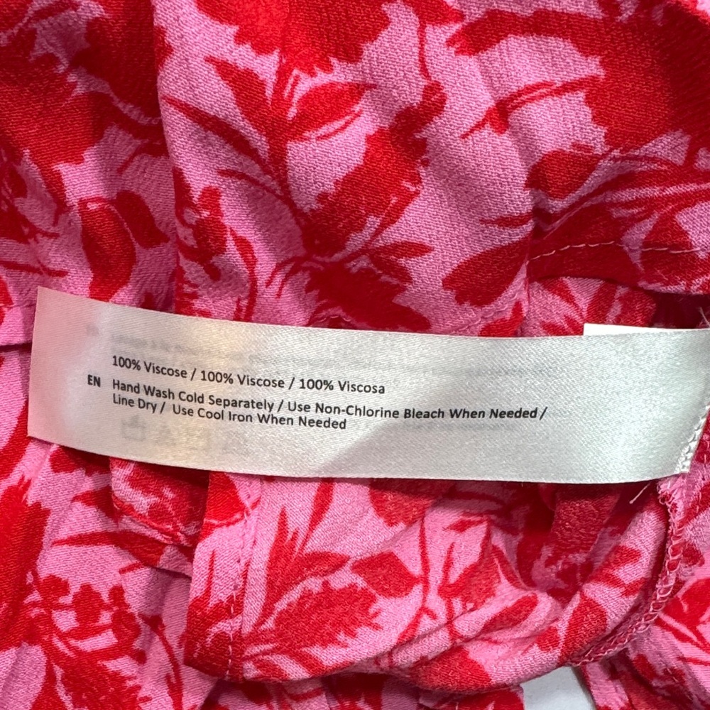 Floral Red and Pink Blouse - Picture 8 of 11